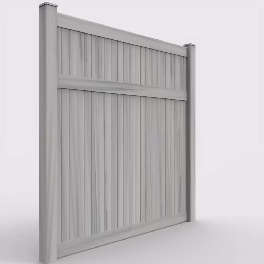 Coastal cedar vertical privacy 8 ft fence, right-side view