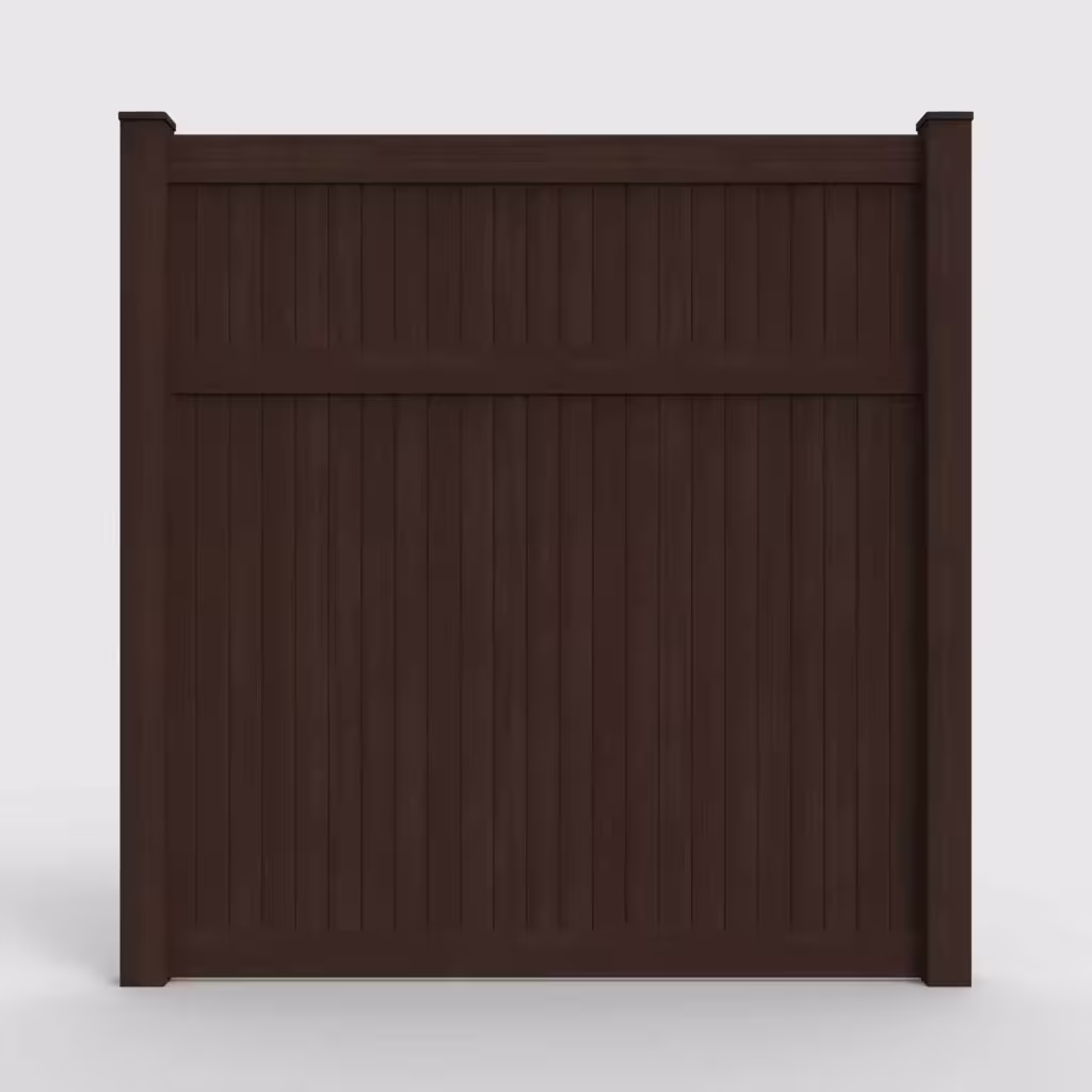 D. sequoia vertical privacy 8 ft fence, front view