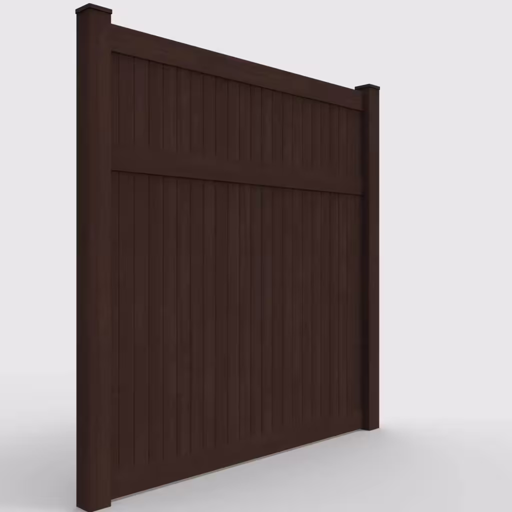 D. sequoia vertical privacy 8 ft fence, right-side view