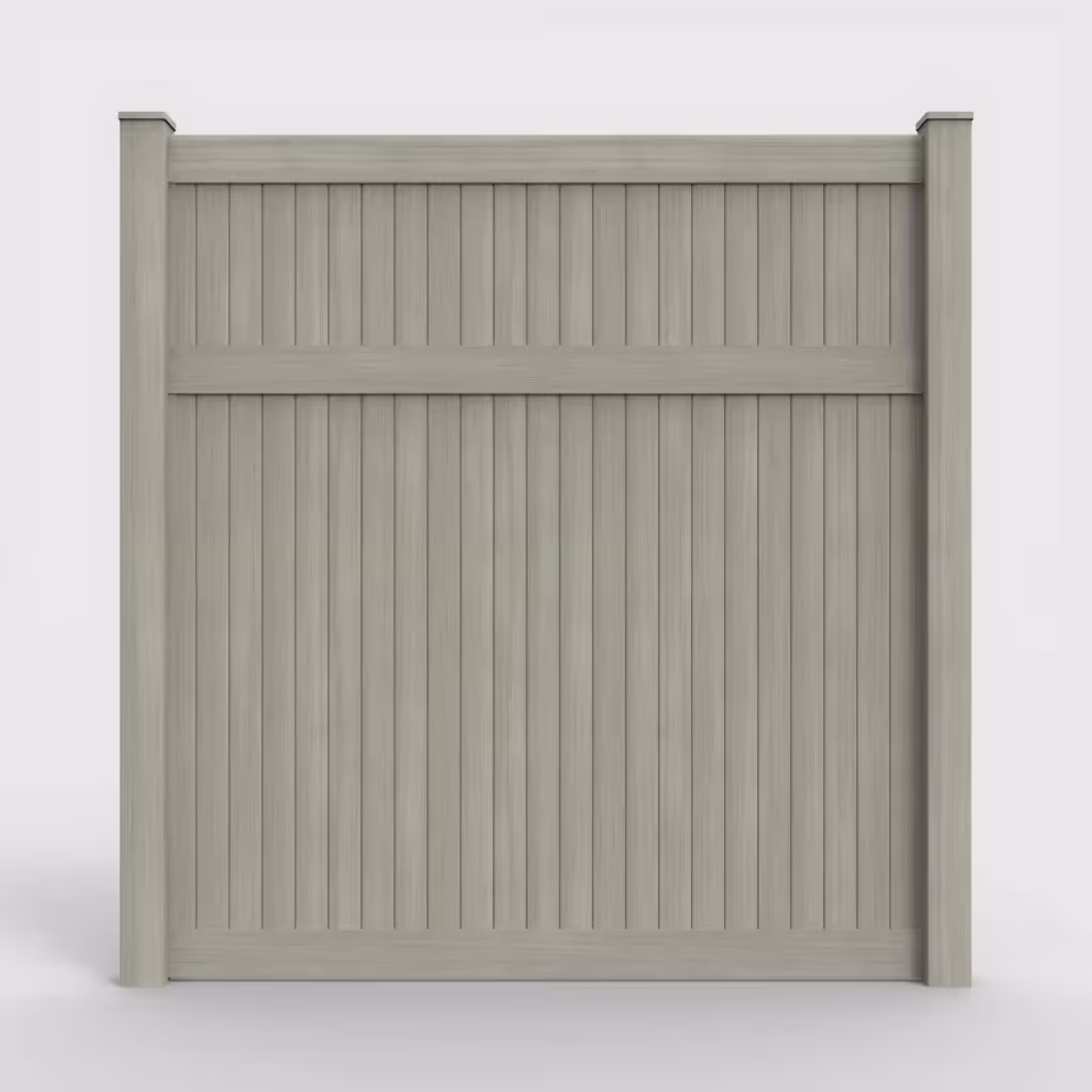 Mesquite vertical privacy 8 ft fence, front view