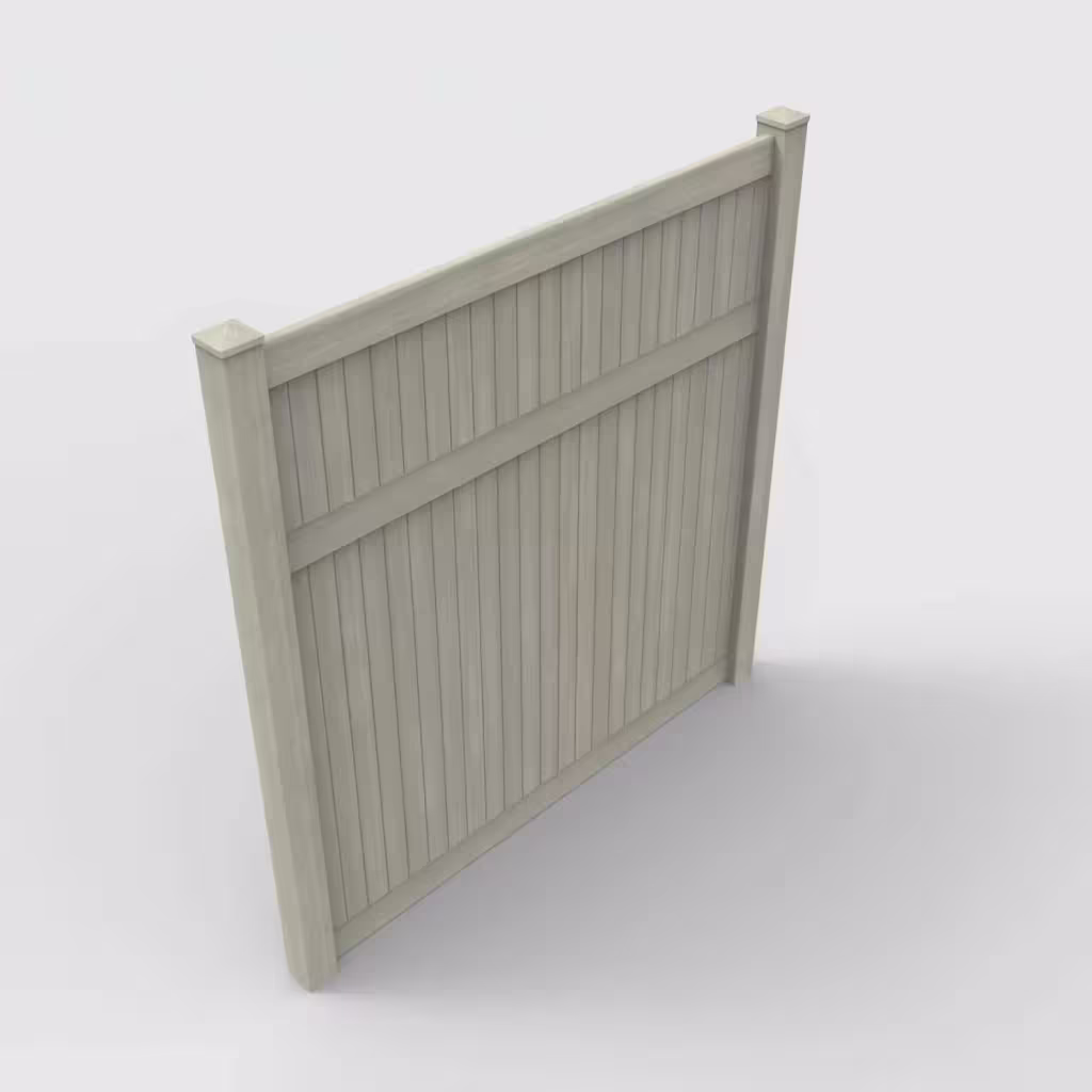 Mesquite vertical privacy 8 ft fence, isometric view