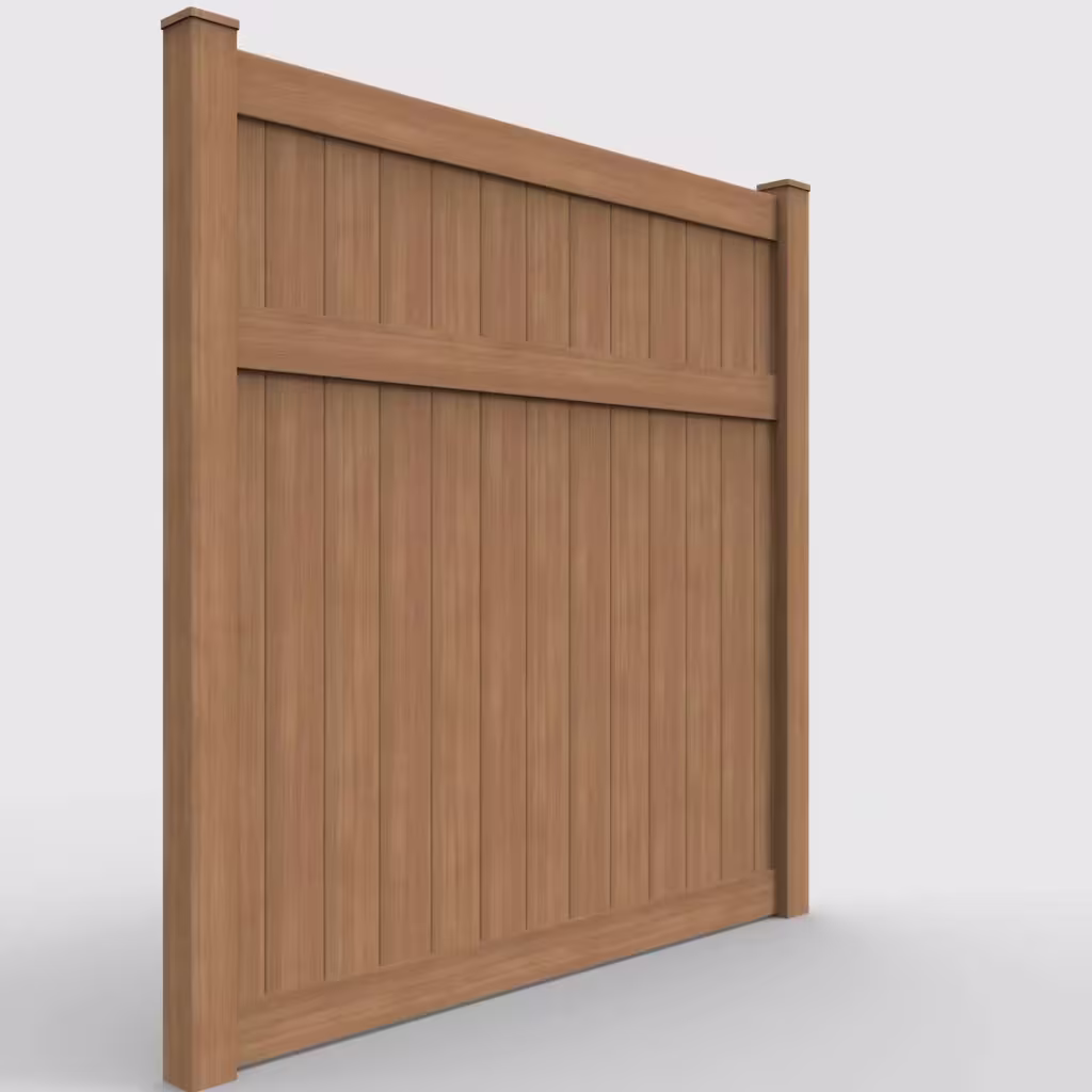 Sierra blend vertical privacy 8 ft fence, right-side view