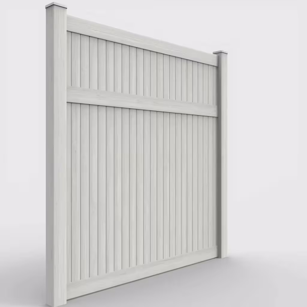 W. aspen vertical privacy 8 ft fence, right-side view