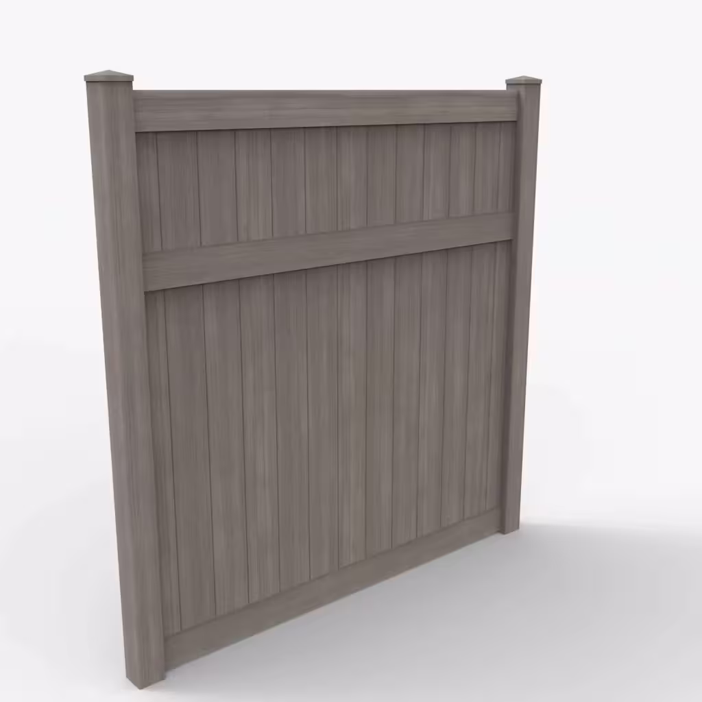Weathered blend vertical privacy 8 ft fence, main view