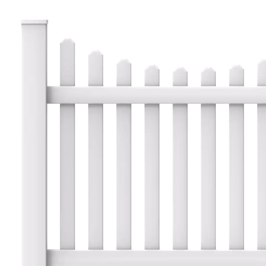 Vinyl Scalloped Picket Fence Panel